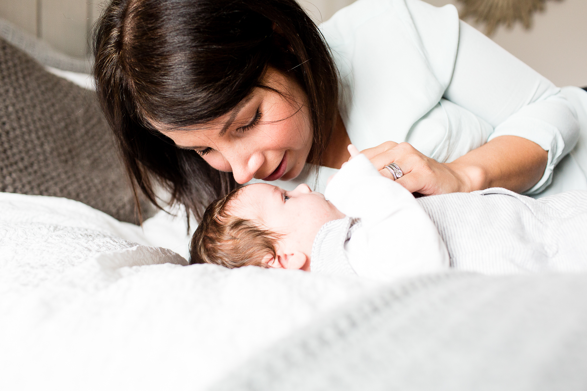 capturing a very special mommy, baby moment in this newborn photo shoot in Warwickshire