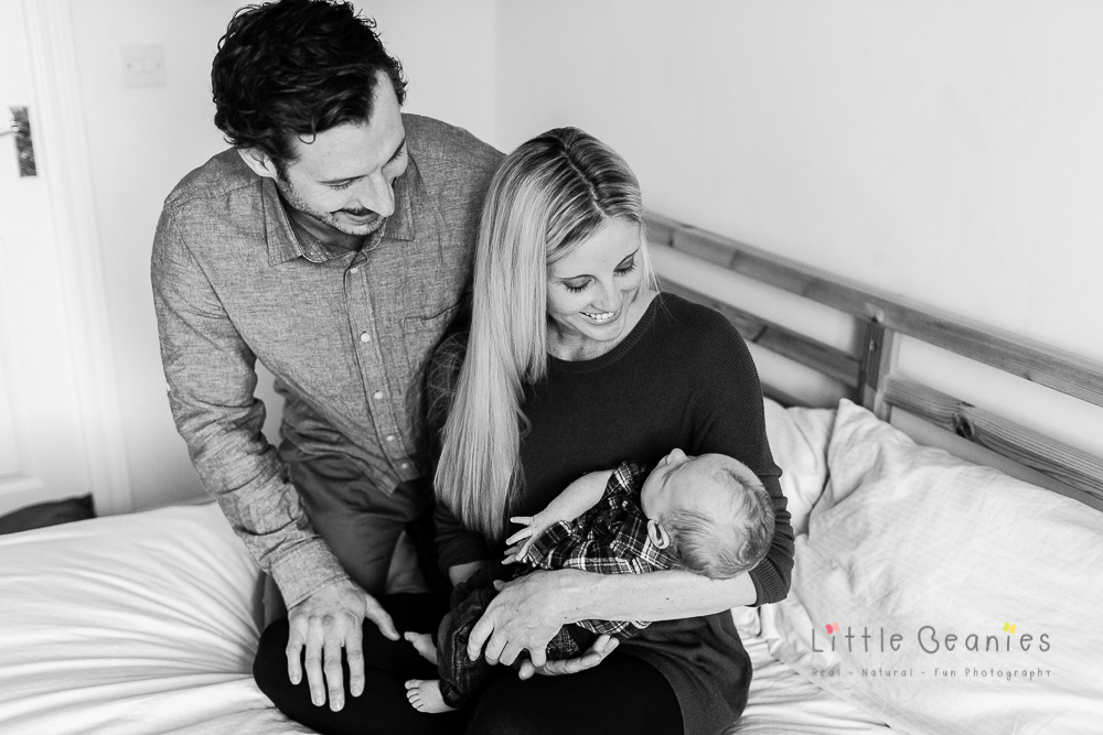 capturing a very special family with newborn baby moment in this newborn photo shoot in Coventry, Warwickshire